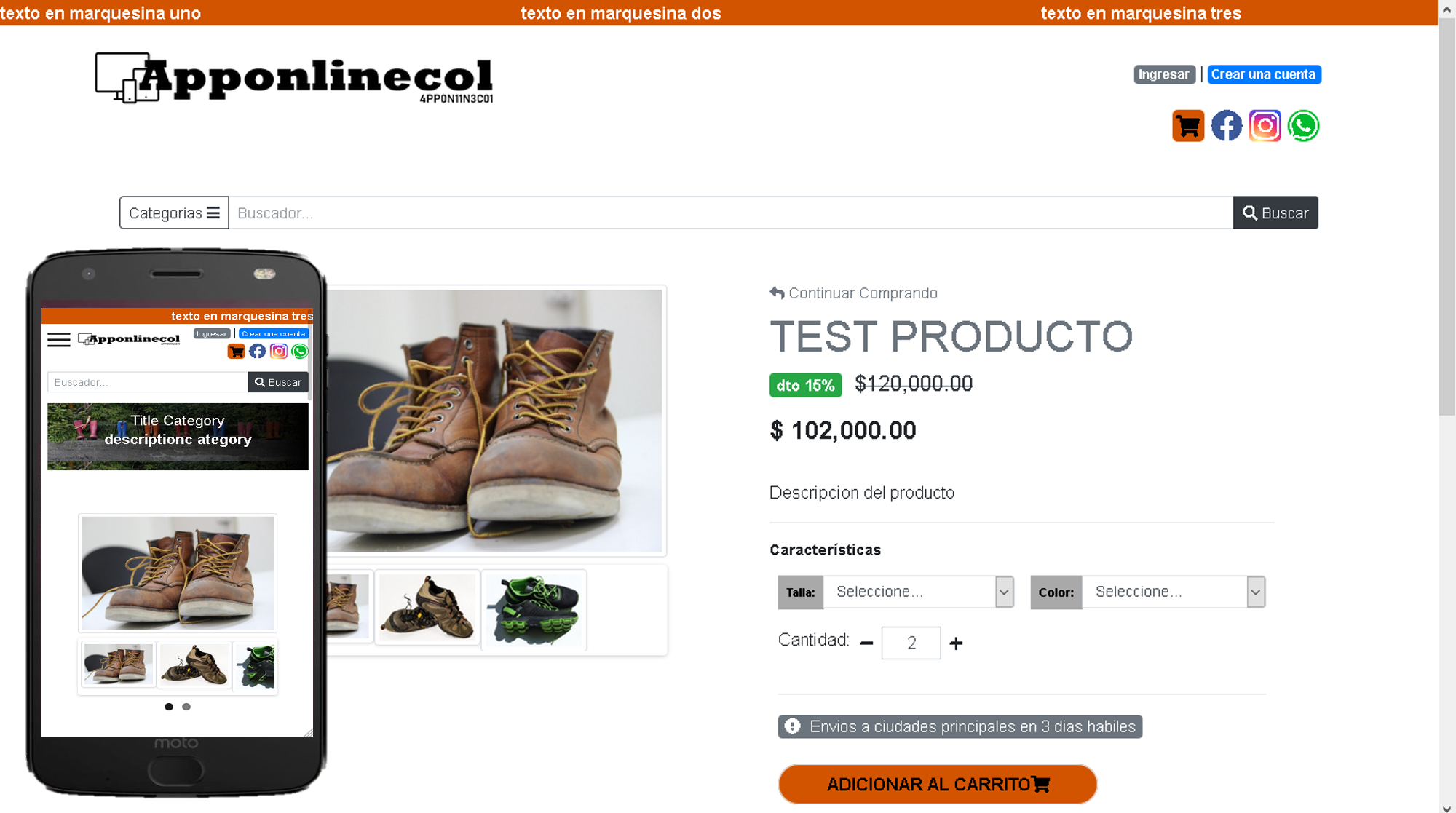 Especificaciones - apponlinecol.com