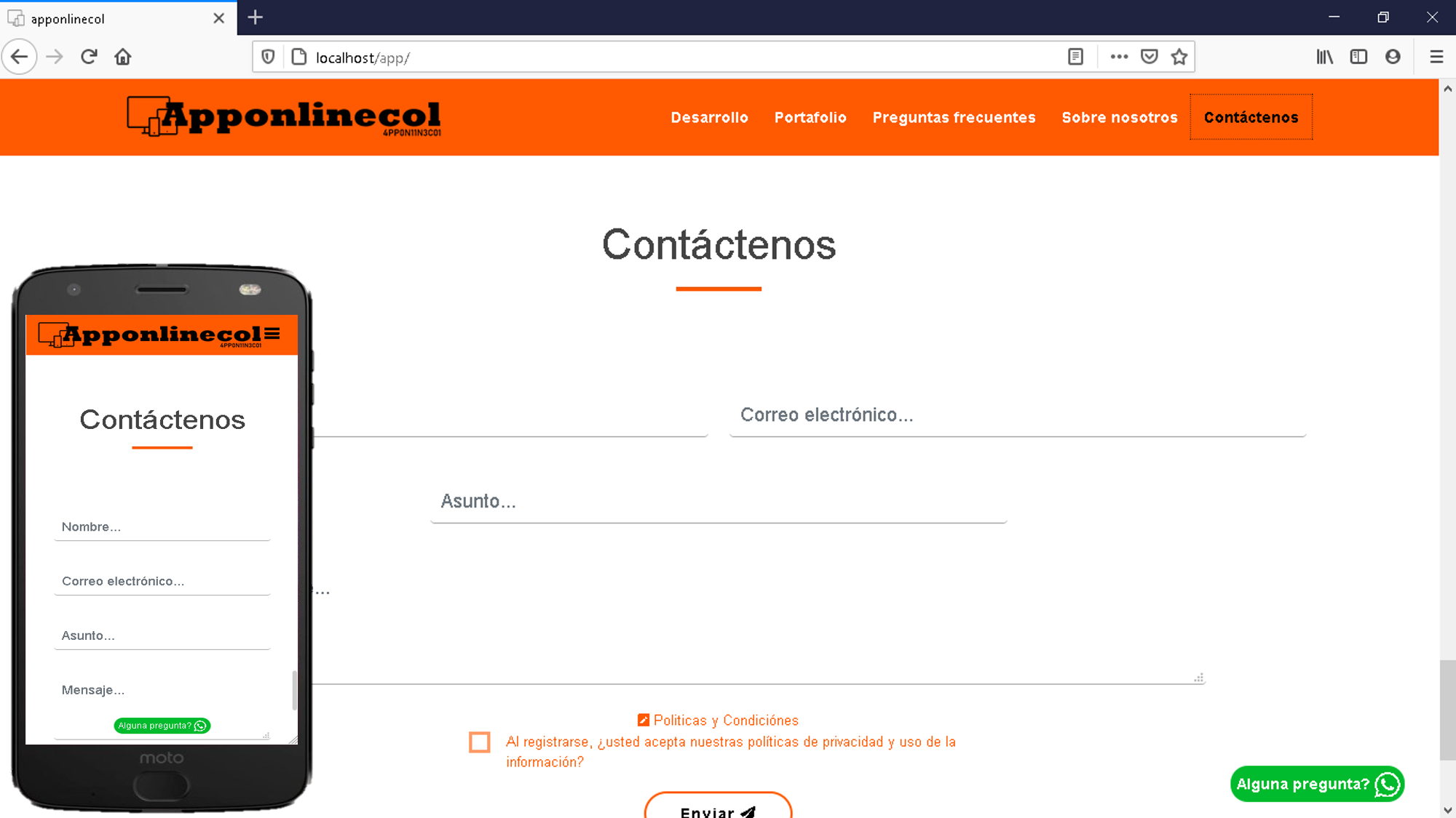 Contactenos - apponlinecol.com