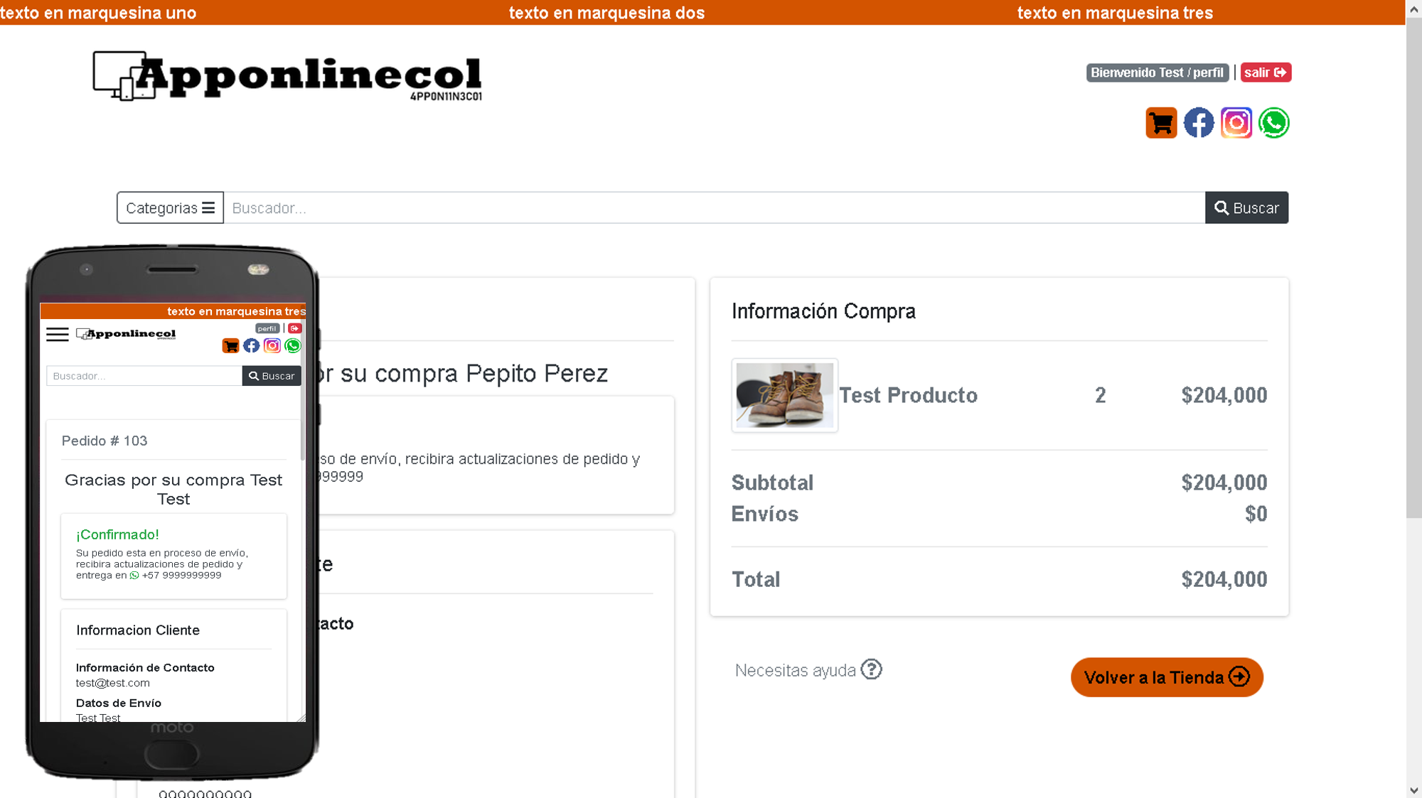 Confirmación de Compra - apponlinecol.com